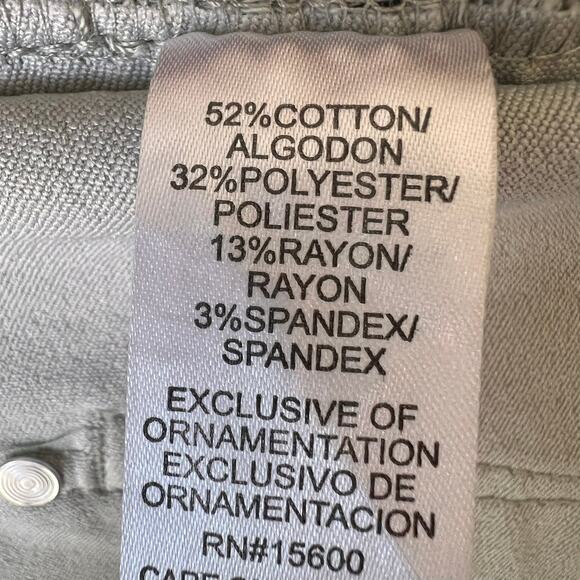 Democracy Jeans Womens Size 4 Gray Ab Technology Denim Cotton Blend Neutral - Picture 14 of 16